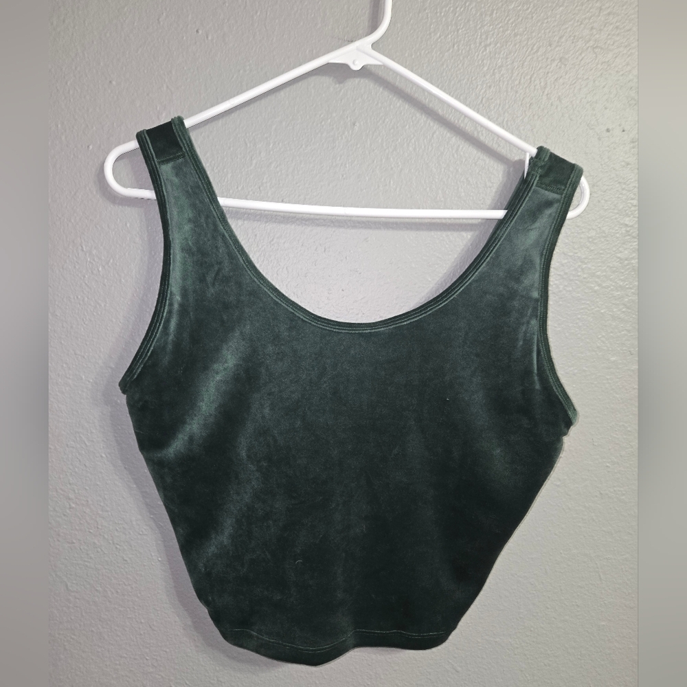 Aerie Green Velvet Recharge Least Support Bra Size XXL